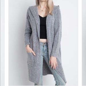 • RP • Desiredcloset Grey Hood Cardigan S/M